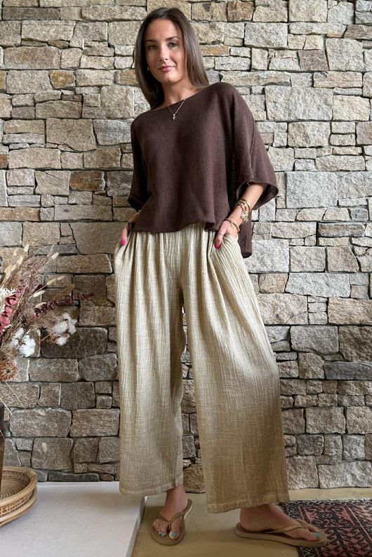 Conrad Box Cotton Knit Chocolate